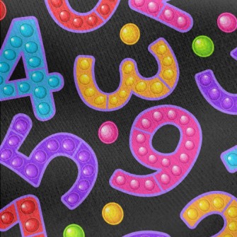 Doudou Colorful Numbers Jersey Backed Fleece