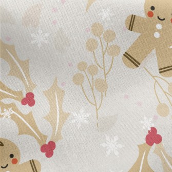 Shy Gingerbread Man Jersey Backed Fleece