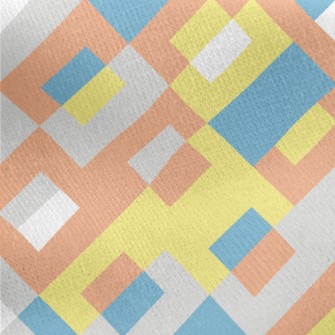 Stitching Contrasting Rhombus Jersey Backed Fleece
