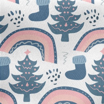 Fairy Tale Style Christmas Tre Jersey Backed Fleece