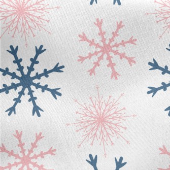 Beautiful Two-color Snowflakes Jersey Backed Fleece