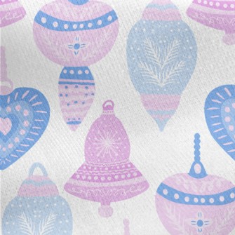 Exotic Christmas Ornaments Jersey Backed Fleece