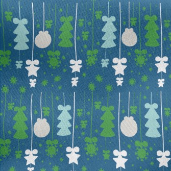 Christmas Tassel Decoration Jersey Backed Fleece