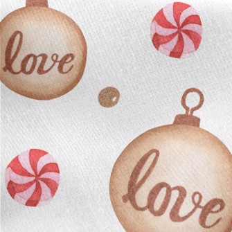 Cute Text Pendant Jersey Backed Fleece