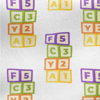 Block Numbers English Jersey Backed Fleece
