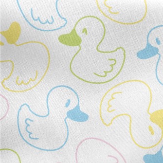 Colorful Little Duck Jersey Backed Fleece