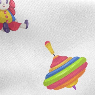 Colorful And Cute Toys Jersey Backed Fleece