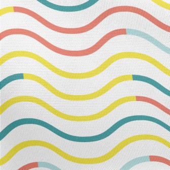 Gentle Zigzag Waves Pongee