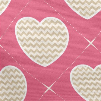 Zigzag Pattern Heart Pongee