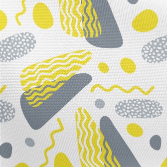 Wavy Geometric Color Blocks Pongee