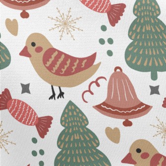 Cute Bird And Candy Pongee