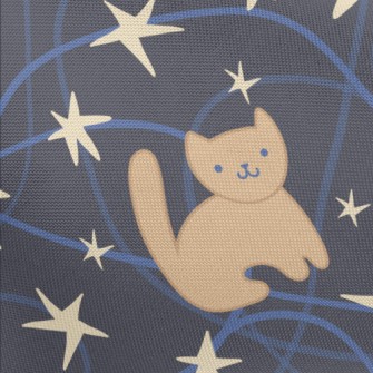 Cute Star Cat Pongee