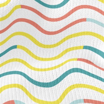 Gentle Zigzag Waves Stretch Jersey