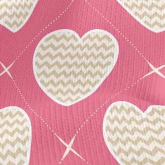 Zigzag Pattern Heart Stretch Jersey