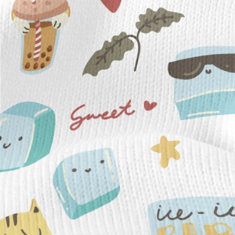 Cats Love To Drink Ice Milk Stretch Jersey