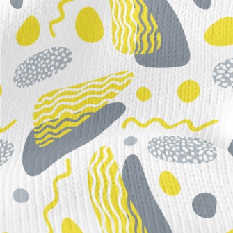 Wavy Geometric Color Blocks Stretch Jersey