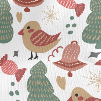 Cute Bird And Candy Stretch Jersey