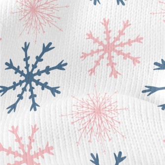 Beautiful Two-color Snowflakes Stretch Jersey