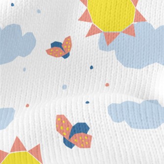 Geometric Sun Clouds Stretch Jersey