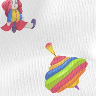 Colorful And Cute Toys Stretch Jersey