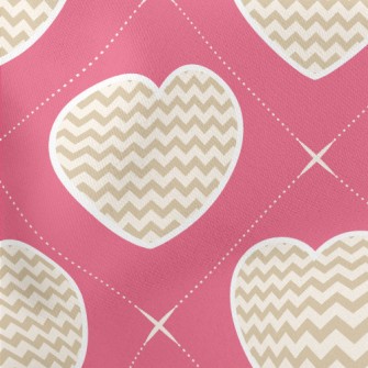 Zigzag Pattern Heart Lightweight Cotton Poplin