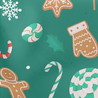 Merry Christmas Cookies Lightweight Cotton Poplin