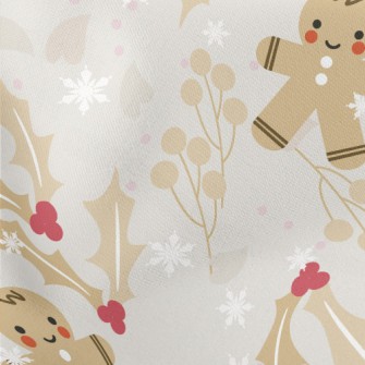 Shy Gingerbread Man Lightweight Cotton Poplin