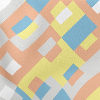 Stitching Contrasting Rhombus Lightweight Cotton Poplin