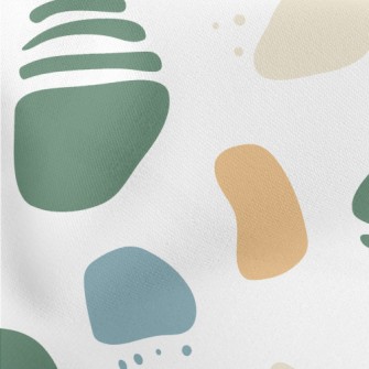 Abstract Irregular Color Block Lightweight Cotton Poplin
