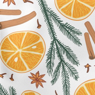 Orange Deadwood Cookies Lightweight Cotton Poplin
