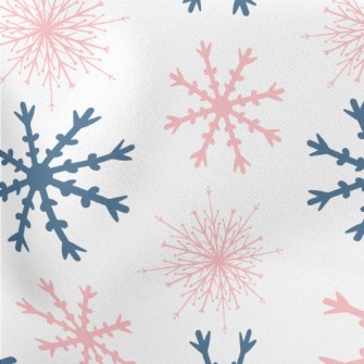 Beautiful Two-color Snowflakes Lightweight Cotton Poplin