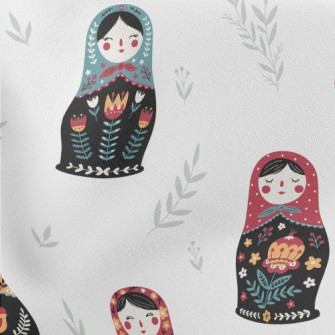 Colorful Russian Doll Lightweight Cotton Poplin