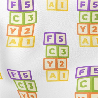 Block Numbers English Lightweight Cotton Poplin