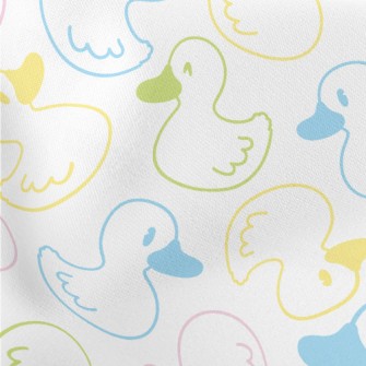 Colorful Little Duck Lightweight Cotton Poplin