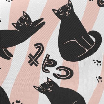 Lazy Posture Black Cat Midweight Cotton Poplin