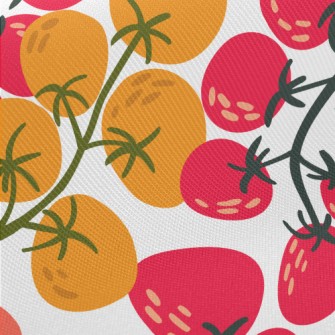 Small Sweet And Sour Tomatoes Midweight Cotton Poplin