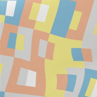 Stitching Contrasting Rhombus Midweight Cotton Poplin