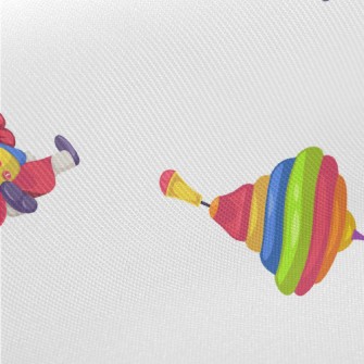 Colorful And Cute Toys Midweight Cotton Poplin