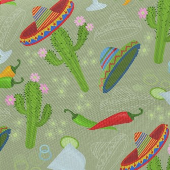 Mexican Hat Cactus Twill