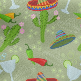 Mexican Hat Cactus Jersey Backed Fleece