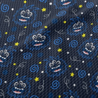 Roaring Three-Eyed Monster Birdseye Piqué