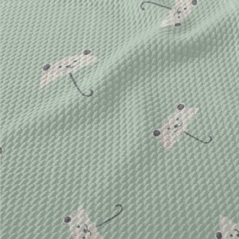 Bear Shaped Umbrella Birdseye Piqué