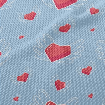 Hand Drawn Love Wings Birdseye Piqué