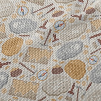 Digging For Dinosaur Fish Foss Birdseye Piqué