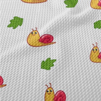 Mini Snail Leaves Birdseye Piqué
