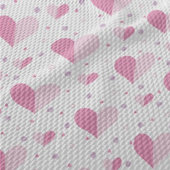 Geometric Color Matching Heart Birdseye Piqué