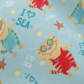 Cats Love The Ocean Chiffon