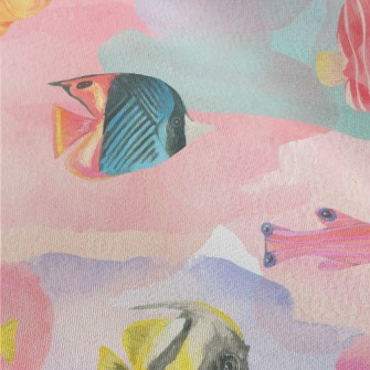 Watercolor Stained Fish Chiffon