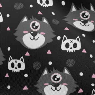 Halloween One-eyed Cat Chiffon