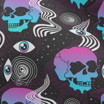 Psychedelic Eyes Skull Chiffon